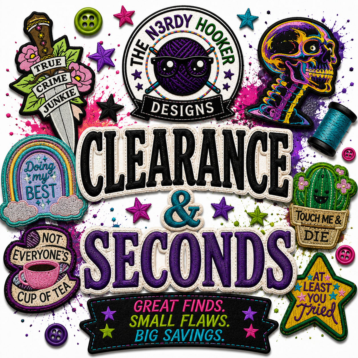 N3rdy Hooker Designes Clearance and Seconds