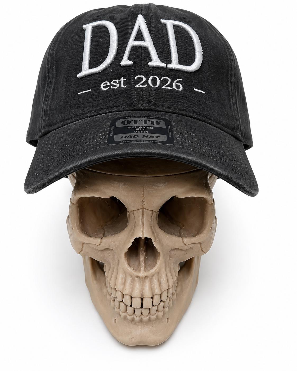 Embroidered New Dad Hat – Dad Est. 2026 Cap