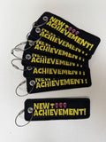 Embroidered Flight Tag Keychain, Dungeon Crawler Carl Inspired Patch, Stainless Steel Cable
