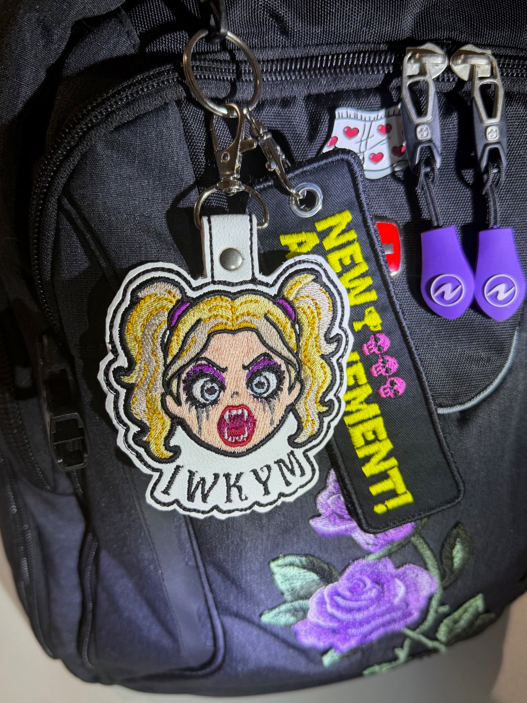 Embroidered Samantha Keychain, Dungeon Crawler Carl IWKYM Bag Charm, LitRPG Fan Gift