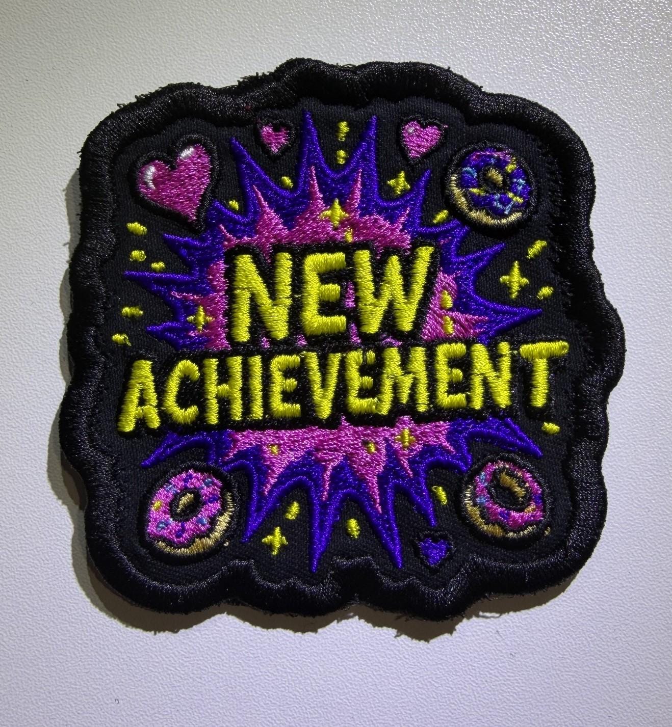 New Achievement Embroidered Patch, Dungeon Crawler Carl Inspired, Gamer Badge, Backpack Accessory
