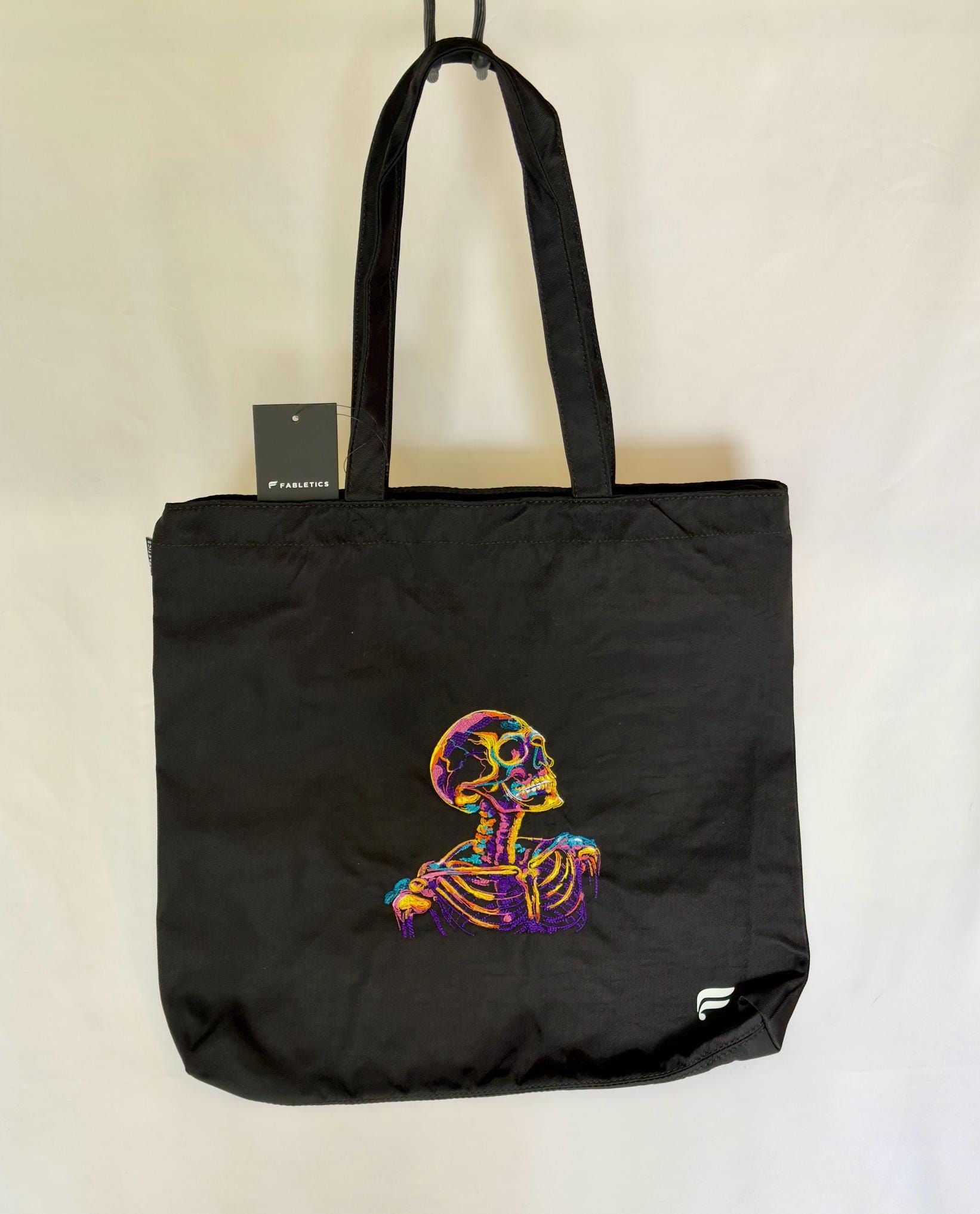 Embroidered Skeleton Gym Tote Bag | Colorful Anatomy Bag |Science Lover | Fabletics