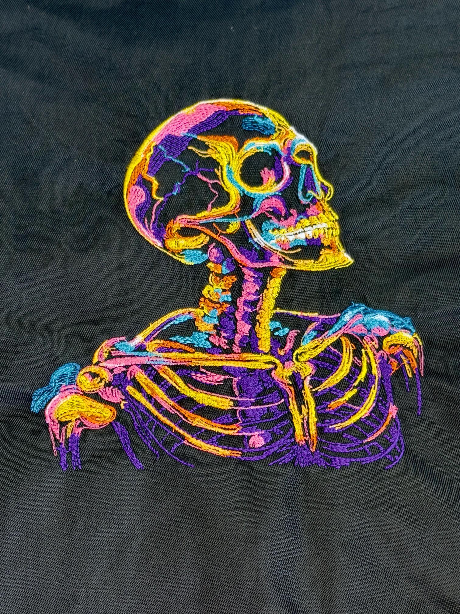 Embroidered Skeleton Gym Tote Bag | Colorful Anatomy Bag |Science Lover | Fabletics