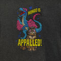 Embroidered Dinosaur Cat Hoodie, Dark Gray Fantasy Creature Sweatshirt, Mongo Is Appalled Embroidery