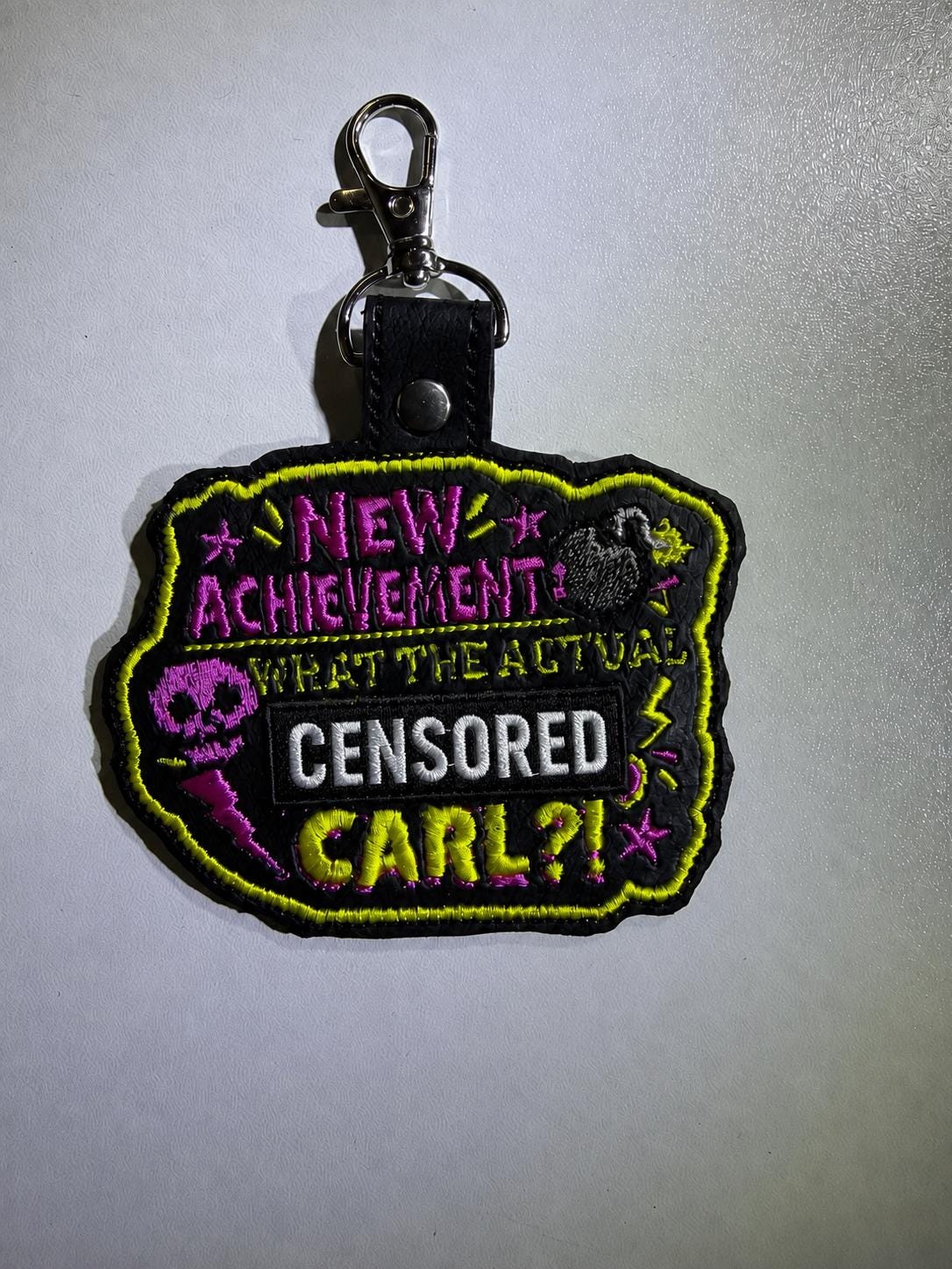 Embroidered Carl Keychain, Dungeon Crawler DCC LitRPG Bag Charm