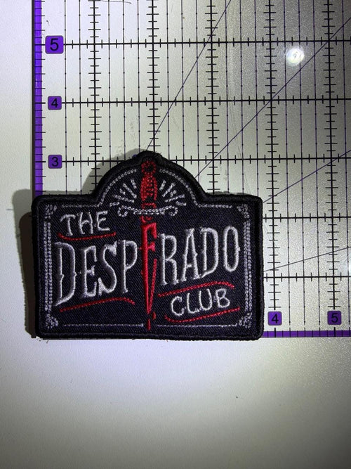 Embroidered Desperado Club Patch, Dungeon Crawler Carl DCC, Sew-On or Iron-On Backing